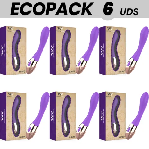ECOPACK 6 UNITÉS - WOMANVIBE VIBRATEUR RECHARGEABLE EN SILICONE SUNNY