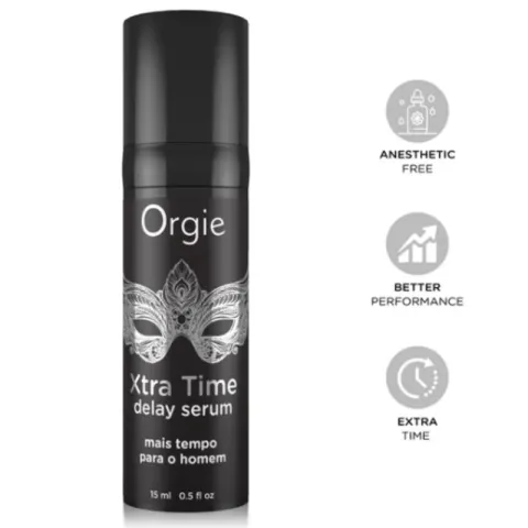 ORGIE - SÉRUM RETARDANT À BASE DE SILICONE XTRA TIME SANS ANESTHÉSIANT 15 ML
