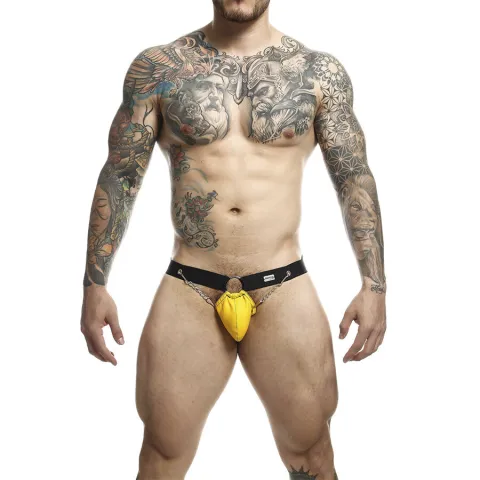 MOB - JOCKSTRAP JAUNE DNGEON AVEC CHAÎNES TAILLE UNIQUE