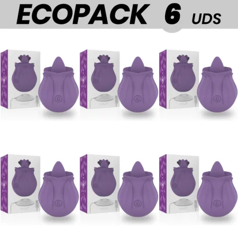 ECOPACK 6 UNITÉS - INTENSE STIMULATEUR DE CLITORIS VIOLET 10 VIBRATIONS LILAS