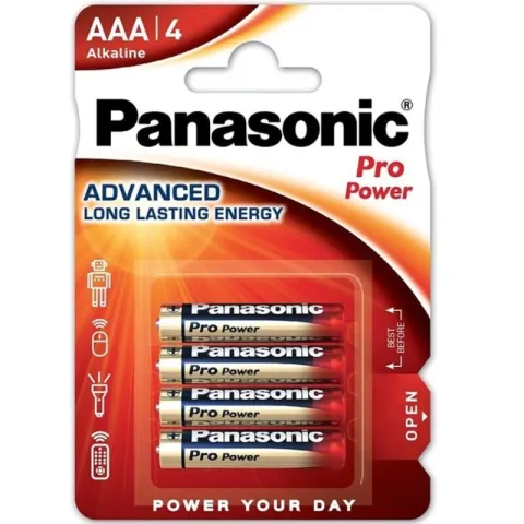 PANASONIC - PILES ALCALINES PRO POWER AAA LR03 BLISTER*4