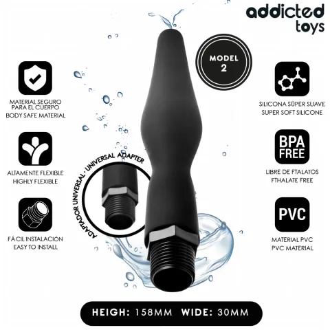 ADDICTED TOYS - NETTOYEUR ANAL AVEC ADAPTATEUR UNIVERSEL MODÈLE 2