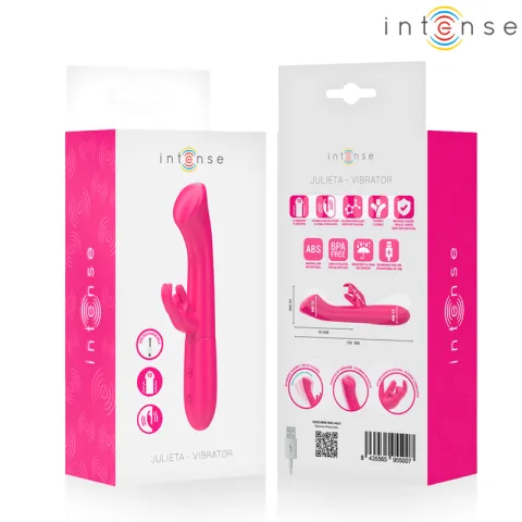 INTENSE - JULIETA VIBRATEUR RABBIT 18,6 CM 10 VIBRATIONS ROSE