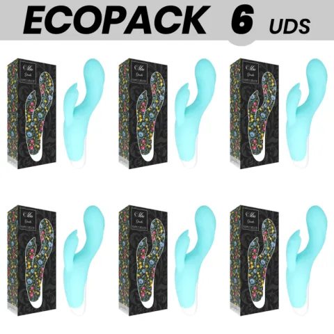 ECOPACK 6 UNITÉS - MIA VIBRATEUR DRESDE BLEU TURQUOISE