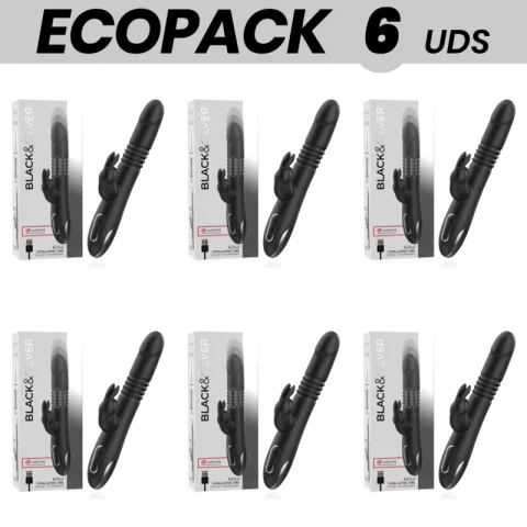 ECOPACK 6 UNITÉS - BLACK&SILVER KENJI STIMULANT VIBE COMPATIBLE AVEC LA TECHNOLOGIE SANS FIL WATCHME