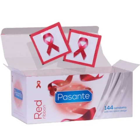 PASANTE - PRÉSERVATIFS RED RIBBON NATURELLE FORME 54 MM 144 UNITÉS