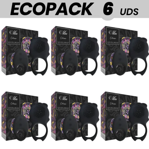 ECOPACK 6 UNITÉS - MIA ANNEAU DE TÉLÉCOMMANDE COLOSSEO NOIR