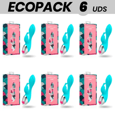 ECOPACK 6 UNITÉS - HAPPY LOKY VIBRATEUR LAPIN MIKI