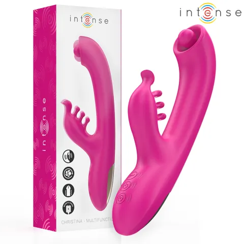 INTENSE - CHRISTINA VIBRATEUR LAPIN MULTIFONCTION 22,5 CM ROSE