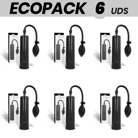 ECOPACK 6 UNITÉS - INTENSE POMPE PÉNIS NOIRE 02