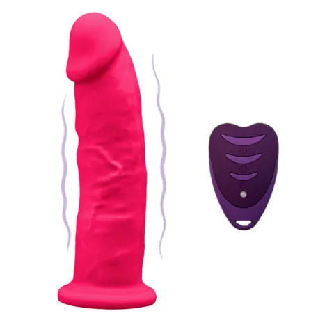 SILEXD - MODÈLE DE PÉNIS RÉALISTE 2 ROSE + TÉLÉCOMMANDE LRS 17 CM