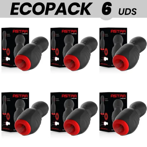 ECOPACK 6 UNITÉS - MASTURBATEUR JAMYJOB ASTRA AVEC VIBRATION ET ASPIRATION