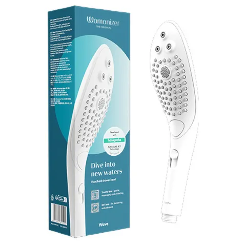 WOMANIZER - POMMEAU DE DOUCHE STIMULANT CLITORIAL WAVE BLANC