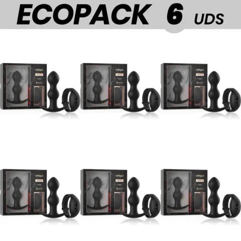 ECOPACK 6 UNITÉS - ANBIGUO WATCHME TÉLÉCOMMANDE PLUG VIBRATEUR ANAL TIBERIO