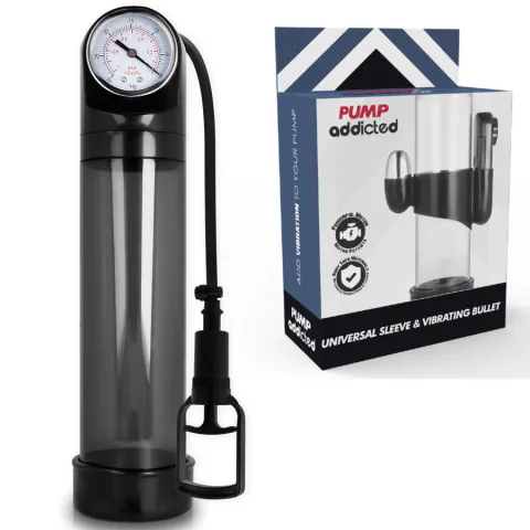 PUMP ADDICTED - POMPE À ÉRECTION RX9 NOIRE AVEC VIBROMASSEUR