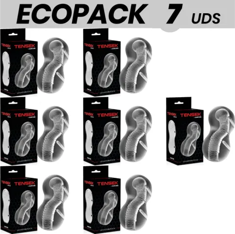 ECOPACK 7 UNITÉS - JAMYJOB MASTURBATEUR EXTREME TENSEK 3 TRANSPARENT