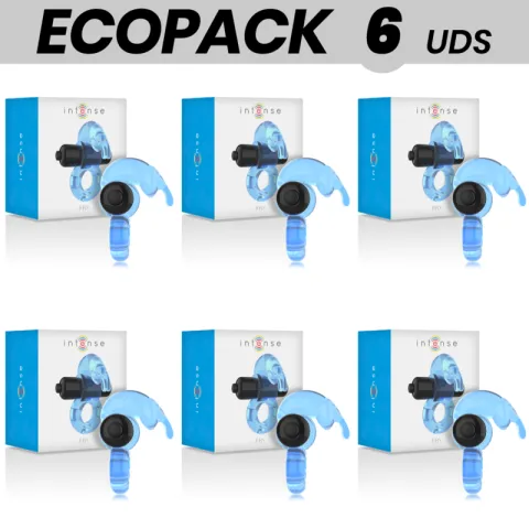 ECOPACK 6 UNITÉS - INTENSE ANNEAU VIBRATEUR BLEU FRY