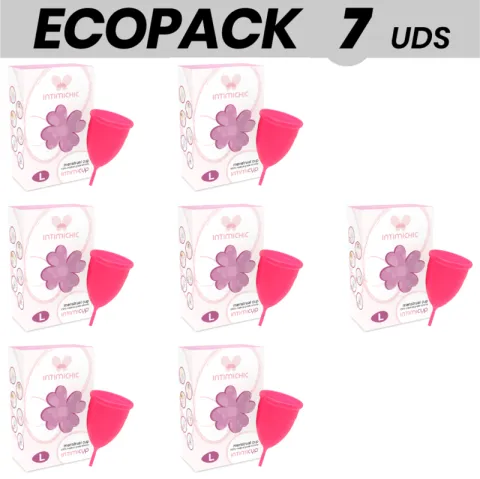 ECOPACK 7 UNITÉS - COUPE MENSTRUELLE INTIMICHIC MEDICAL EN SILICONE L