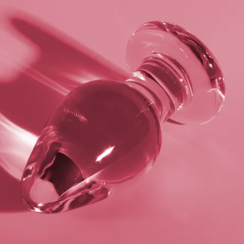 NEBULA SERIES BY IBIZA - PLUG ANAL MODÈLE 3 VERRE BOROSILICATE ROSE 11 CM -O- 5 CM