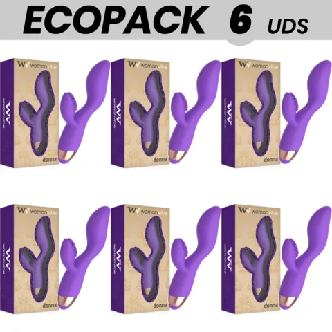 ECOPACK 6 UNITÉS - WOMANVIBE VIBRATEUR EN SILICONE RECHARGEABLE DONNA