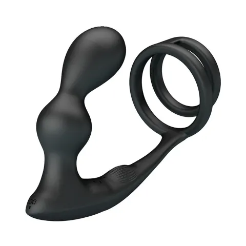 MR PLAY - PLUG ANAL VIBRANT AVEC ANNEAU PÉNIS ET TÉLÉCOMMANDE