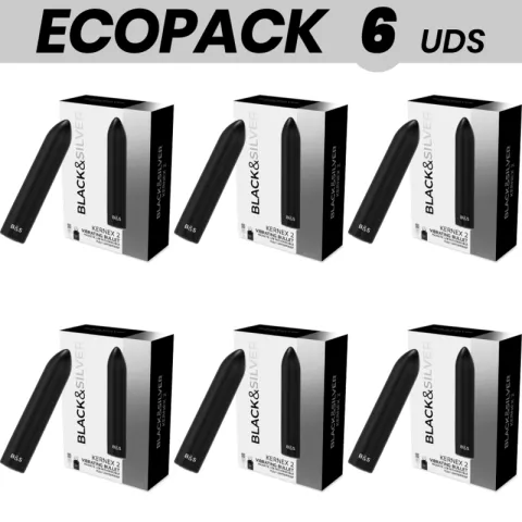 ECOPACK 6 UNITÉS - BLACK&SILVER KERNEX 2 BALLE MAGNÉTIQUE VIBRANT NOIR