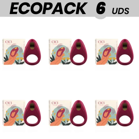 ECOPACK 6 UNITÉS - CICI BEAUTY PREMIUM SILICONE VIBRATING RING