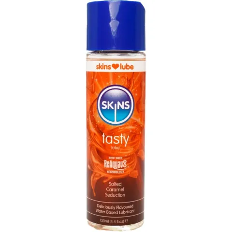 SKINS - LUBRIFIANT À BASE D'EAU DÉLICIEUX CARAMEL SALÉ 130 ML