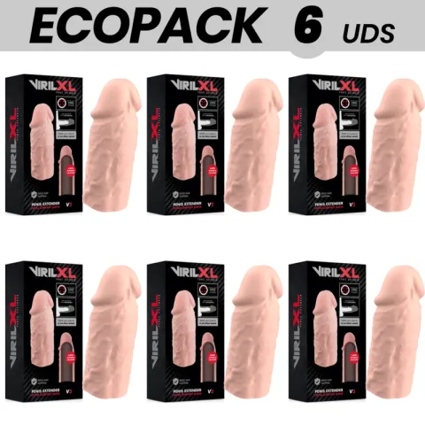 ECOPACK 6 UNITÉS - EXTENSION NATURELLE DU PÉNIS EN SILICONE LIQUIDE VIRILXL V3