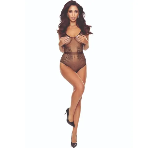 PASSION - BS115 BODYSTOCKING NOIR GRILLE