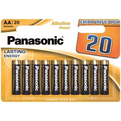 PANASONIC - BLISTER DE PILE AA ALCALINE BRONZE LR6*20
