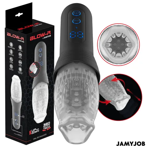 JAMYJOB - MASTURBATEUR BLOW-R AVEC MOUVEMENT DE POUSSÉE ET DE ROTATION