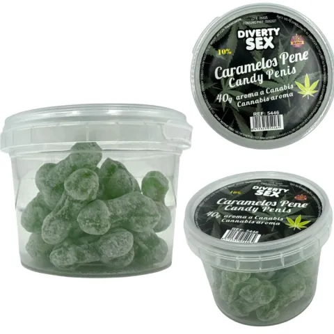 DIABLO GOLOSO - 20 BONBONS POUR PÉNIS ARÔME CANNABIS