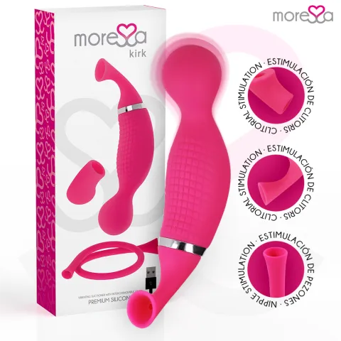MORESSA - KIRK DUO ASPIRATION + MASSEUR MULTI-PERFORMANCES SILICONE PREMIUM RECHARGEABLE