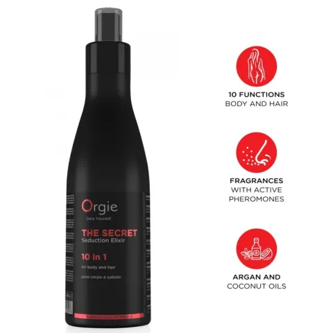 ORGIE - ÉLIXIR SECRET DE SÉDUCTION 10 EN 1 LOTION CORPS ET CHEVEUX 200 ML