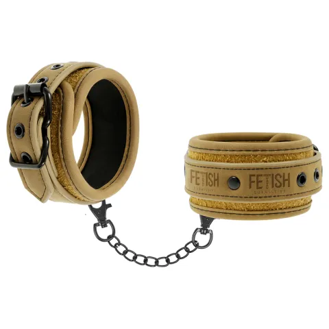 FETISH SUBMISSIVE ORIGIN - MENOTTES EN CUIR VEGAN AVEC DOUBLURE EN NÉOPRÈNE