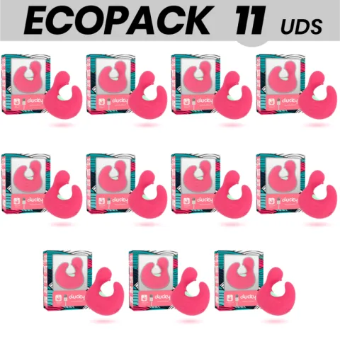 ECOPACK 11 UNITÉS - HAPPY LOKY STIMULATEUR EN SILICONE RECHARGEABLE DÉS DUCKYMANIA