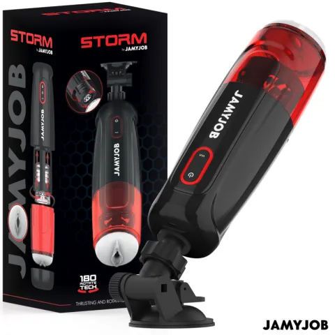 JAMYJOB - STORM MASTURBATEUR VAGINAL AUTOMATIQUE AVEC 10 MODES, ROTATION ET POUSSE