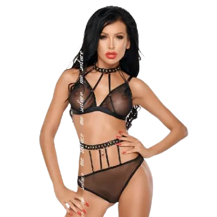 ME-SEDUCE - DOTTY ENSEMBLE DEUX PIÈCES NOIR L/XL