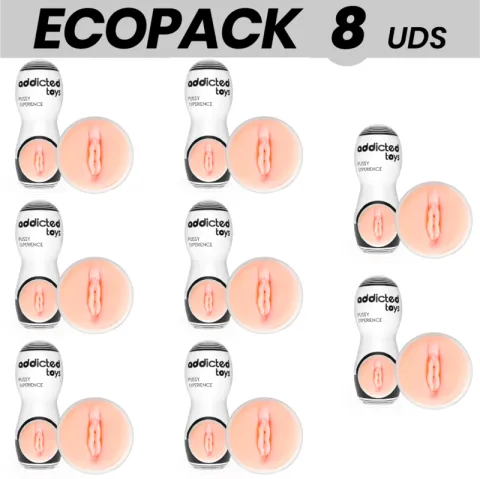 ECOPACK 8 UNITÉS - ADDICTED TOYS MASTURBATEUR VAGIN 2.0