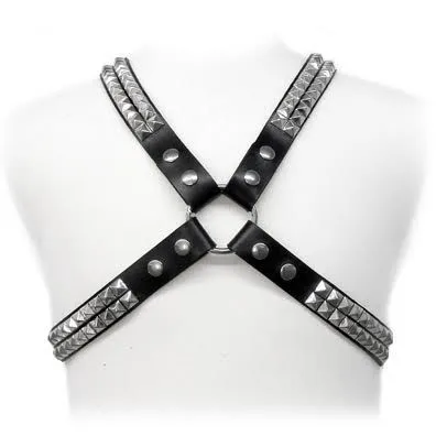 LEATHER BODY - HARNAIS  CLOUS PYRAMIDAUX