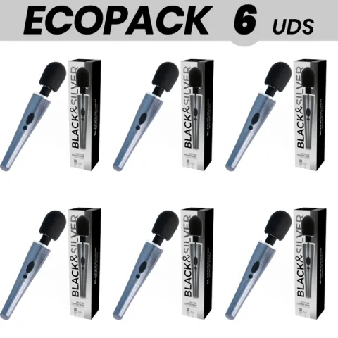 ECOPACK 6 UNITÉS - BAGUETTE DE MASSAGE DEXTER BLACK&SILVER