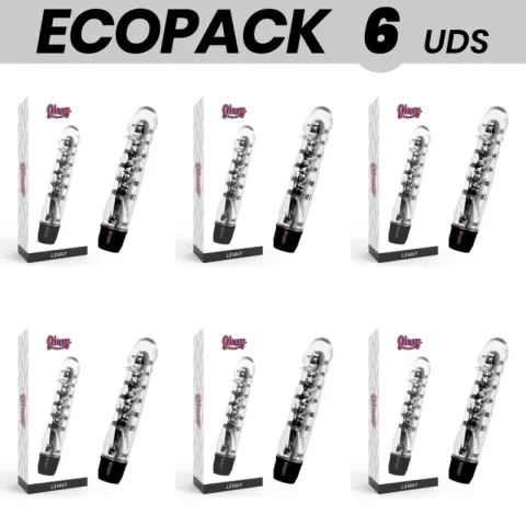 ECOPACK 6 UNITÉS - VIBRATEUR GLOSSY LENNY NOIR