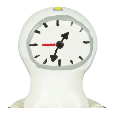 CONDOMERIE - HORLOGE À PRÉSERVATIFS FANTAISIE PEINTE À LA MAIN