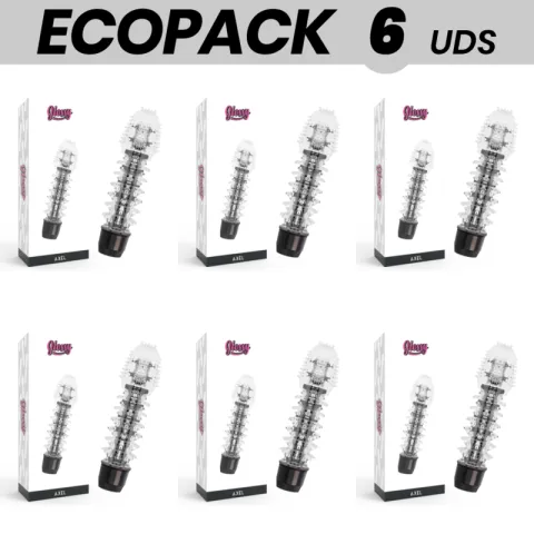 ECOPACK 6 UNITÉS - VIBRATEUR GLOSSY AXEL NOIR