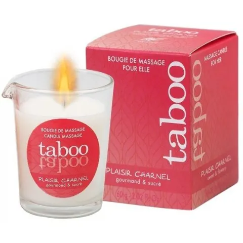 RUF - TABOO BOUGIE DE MASSAGE POUR ELLE PLAISIR CHARNEL PARFUM FLEUR DE CACAO