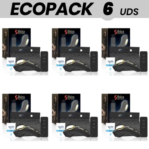 ECOPACK 6 UNITÉS - IBIZA TÉLÉCOMMANDE VIBRATEUR PANTIE EN SILICONE