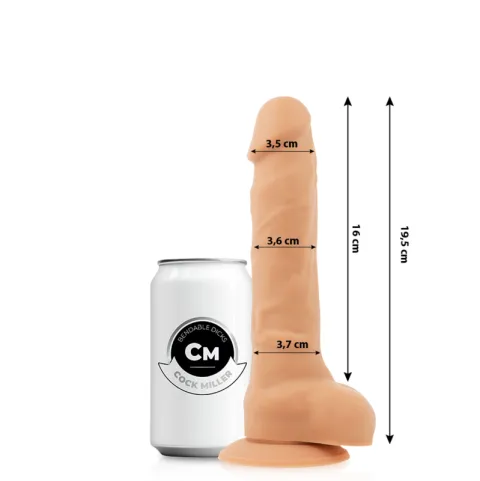 COCK MILLER - GODE RÉALISTE SILICONE DENSITÉ ARTICULABLE CHAIR 19,5 CM