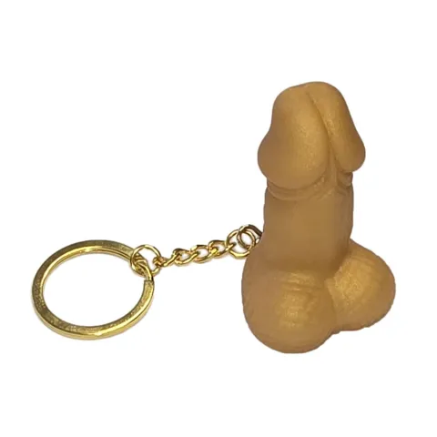 DIABLO PICANTE - PORTE-CLÉS SIFFLET EN FORME DE PÉNIS COULEUR OR