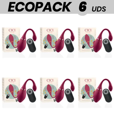 ECOPACK 6 UNITÉS - CICI BEAUTY PREMIUM SILICONE EGG VIBRATOR REMOTE CONTROL